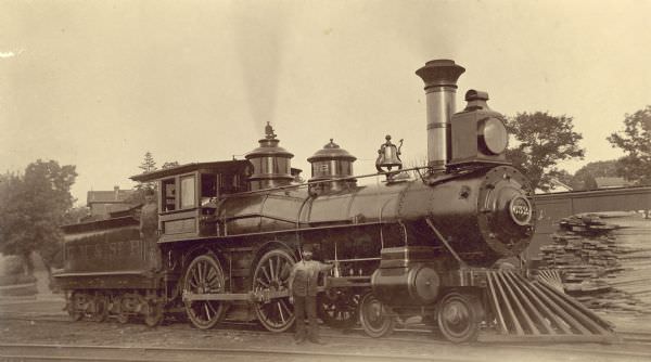 #23 Right side view of Chicago, Milwaukee & St. Paul Railway locomotive engine no. 632., 1886