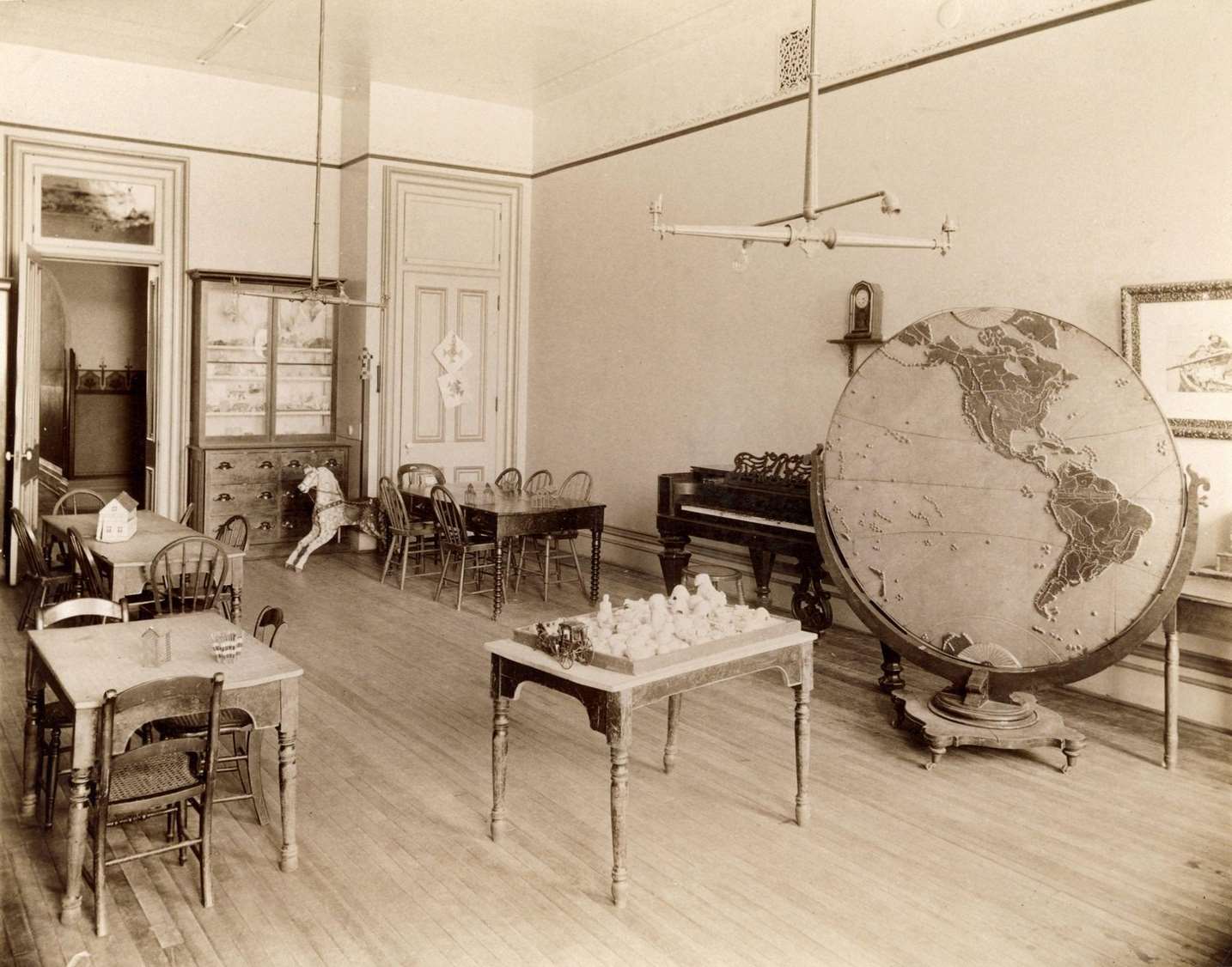 #11 Interior of the State School for the Blind, perhaps a study or room for recreation, Janesville, Wisconsin, 1893.