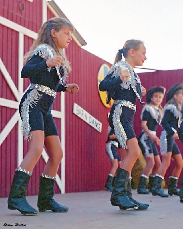 #23 Girls from a local dance school perform at a festival, Keller, 1995