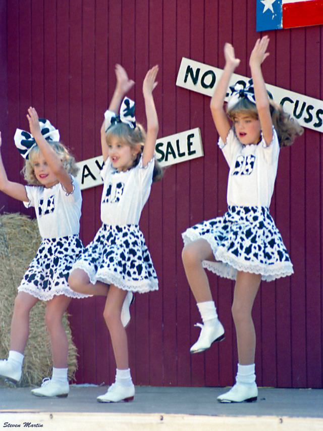 #24 Girls from a local dance school perform at a festival, Keller, 1995