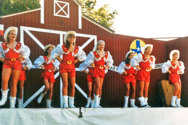 #29 Girls perform a country-themed dance, Keller, 1995