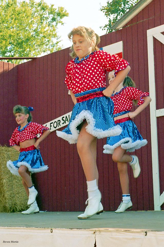 #30 Girls perform at a festival in Bear Creek Park, Keller, 1995
