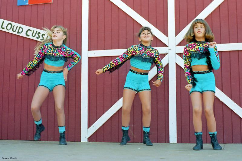 #32 Girls perform at a festival in Bear Creek Park, Keller, 1995