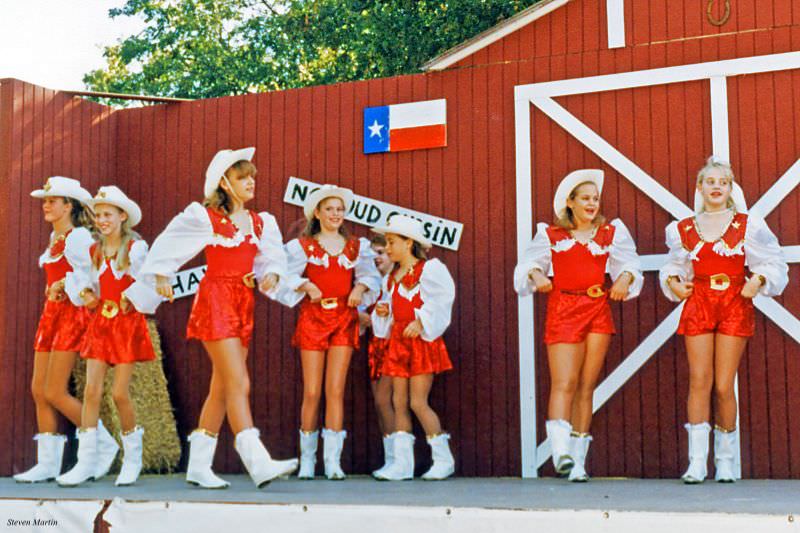 #34 Girls perform during a festival in Bear Creek Park, Keller, 1995