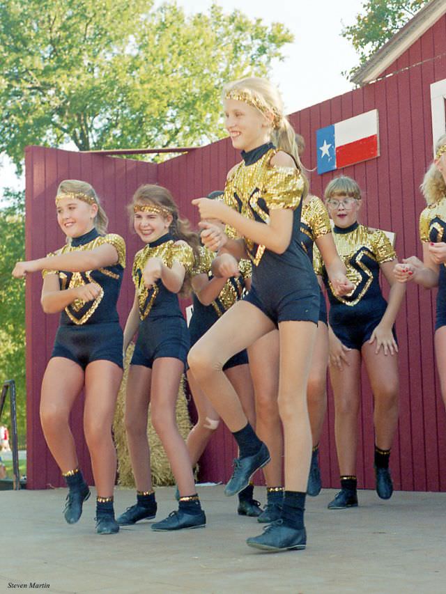 #6 A group of young girls perform during a festival in Keller, Texas in 1995
