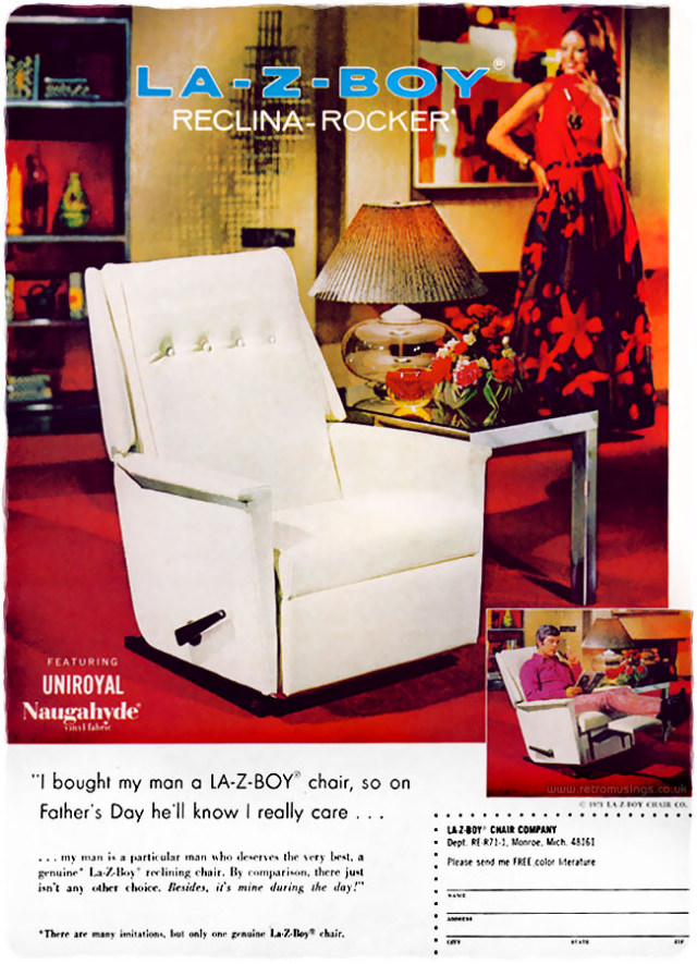 Beautiful Vintage Ads of La-Z-Boy Recliners from the 1970s Vintage Ads