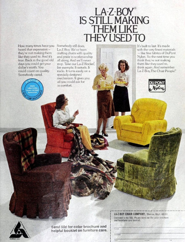 Beautiful Vintage Ads of La-Z-Boy Recliners from the 1970s Vintage Ads