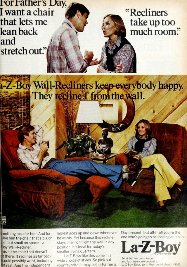Beautiful Vintage Ads of La-Z-Boy Recliners from the 1970s Vintage Ads