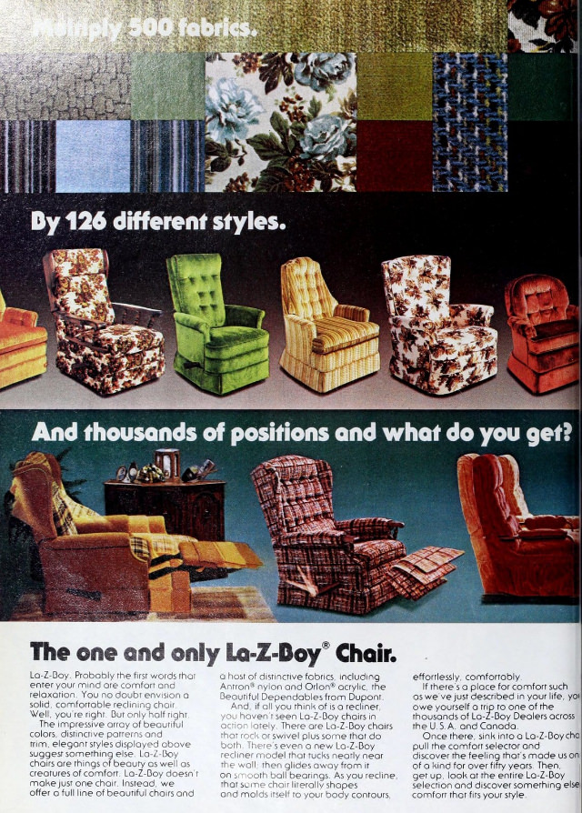 Beautiful Vintage Ads of La-Z-Boy Recliners from the 1970s Vintage Ads