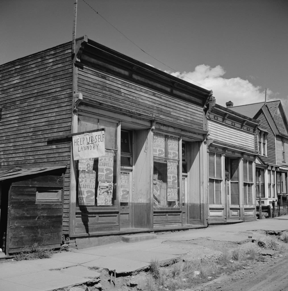 #176 Abandoned Stores in Old Mining Town, Leadville, Colorado, September 1941