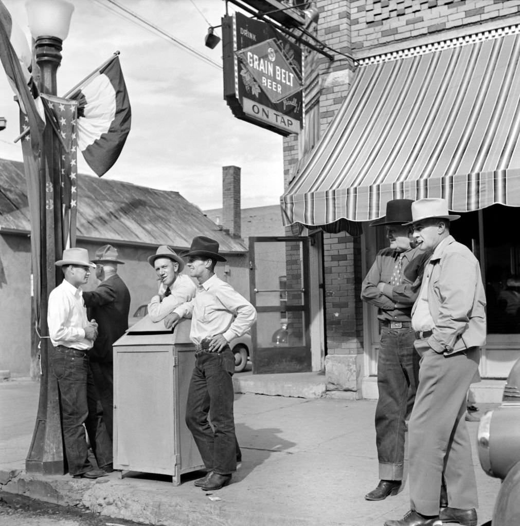 #186 Stockmen on Street Corner, Sheridan, Wyoming, August 1941