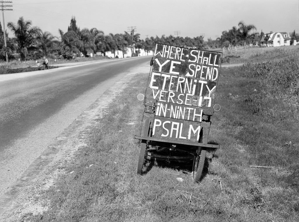 #212 Traveling Preacher’s Cart, Belle Glade Florida, 1939