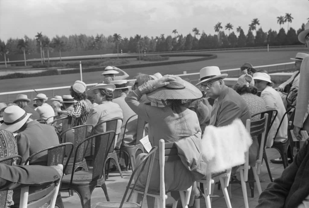 #41 Spectators at Horse Race, Hialeah Park, Miami, Florida, 1939
