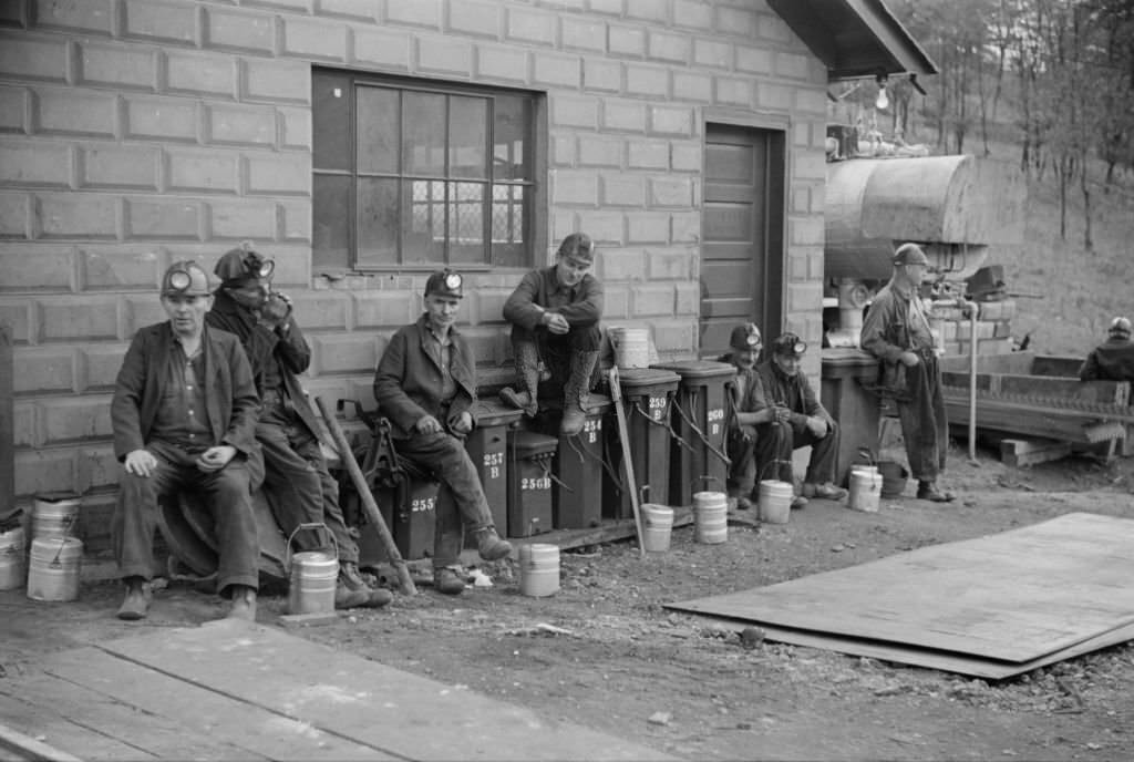 #5 Coal Miners on Lunch Break, Maidsville, West Virginia, 1939
