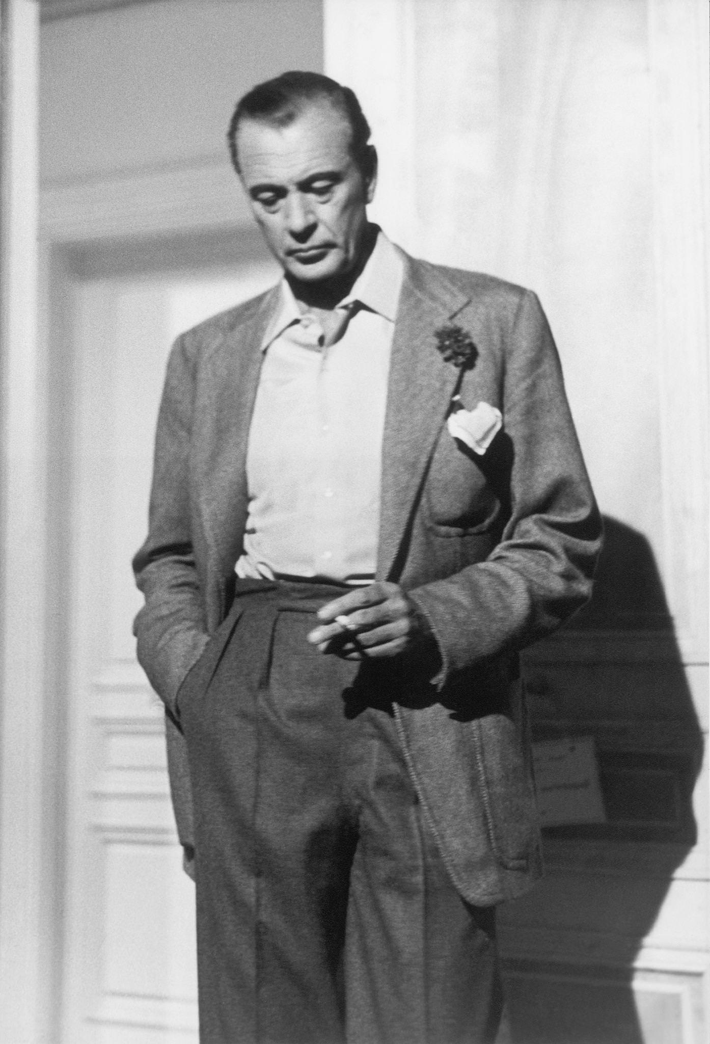 Gary Cooper in 1957 during the filming of “Love in the Afternoon” in Paris, France.