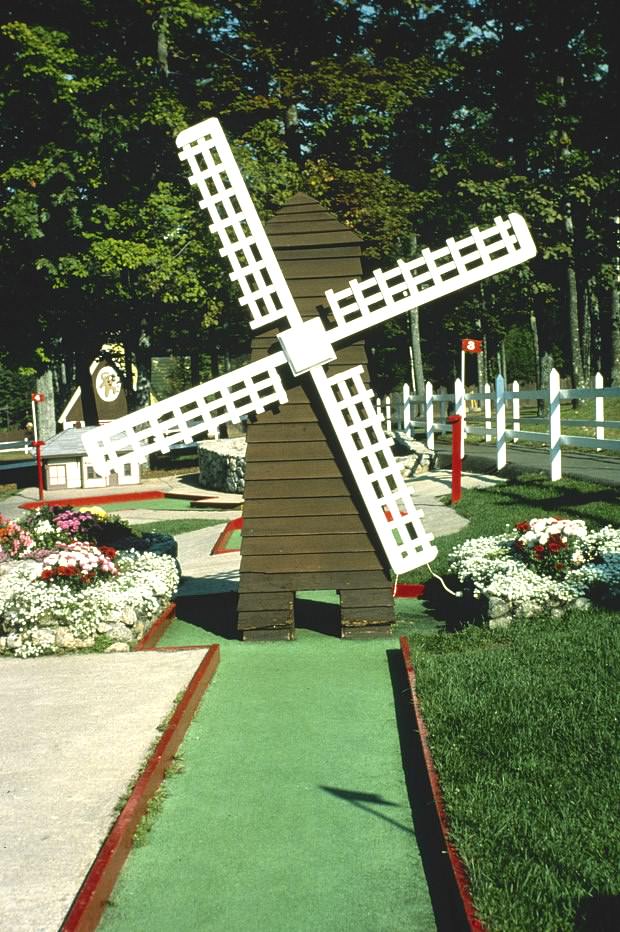 #21 Windmill, Funspot mini golf, Route 3, Weirs Beach, New Hampshire, 1985