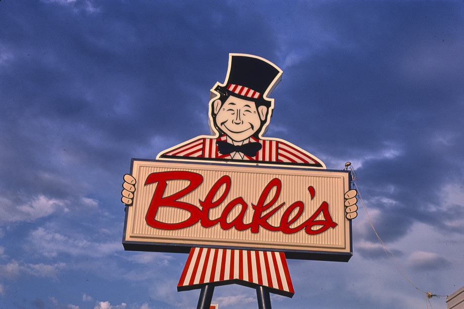 #116 Blake’s Burger sign, Tucumcari, New Mexico, 1984
