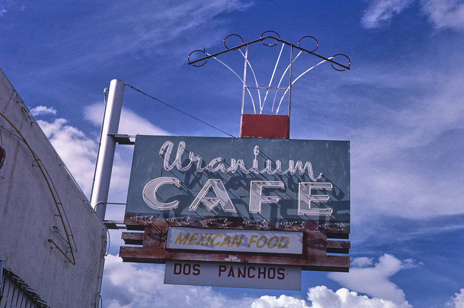 #131 Uranium Cafe sign, Grants, New Mexico, 1987