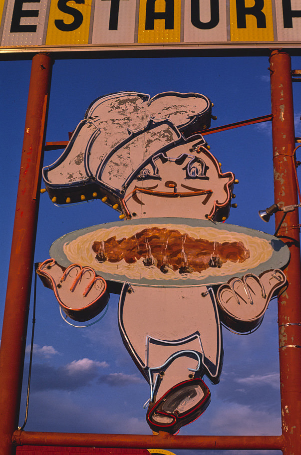 #146 Dean’s Restaurant sign, Tucumcari, New Mexico, 1987