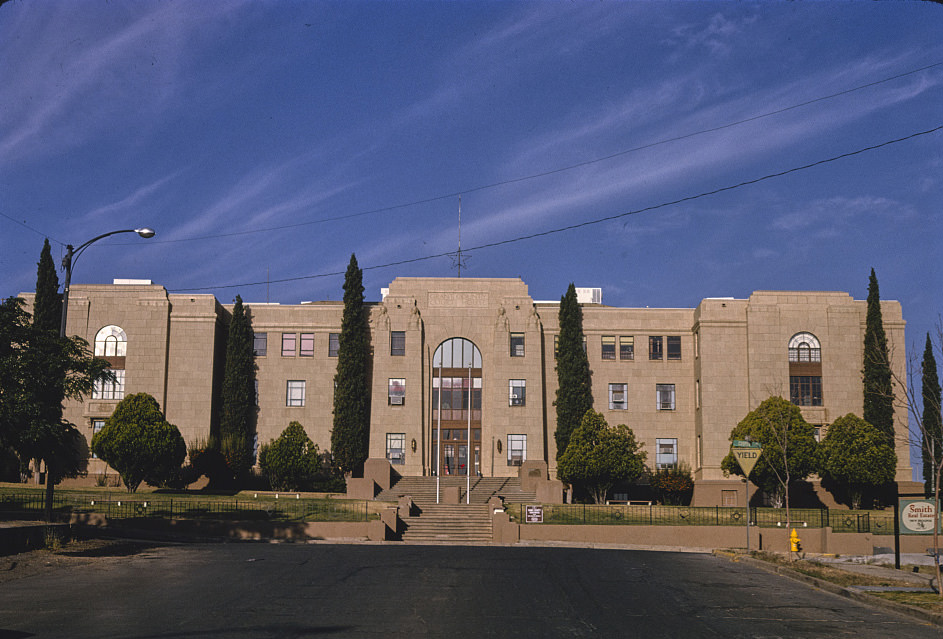 #165 Grant County Courthouse, entire street, Copper Street, Silver City, New Mexico, 1992