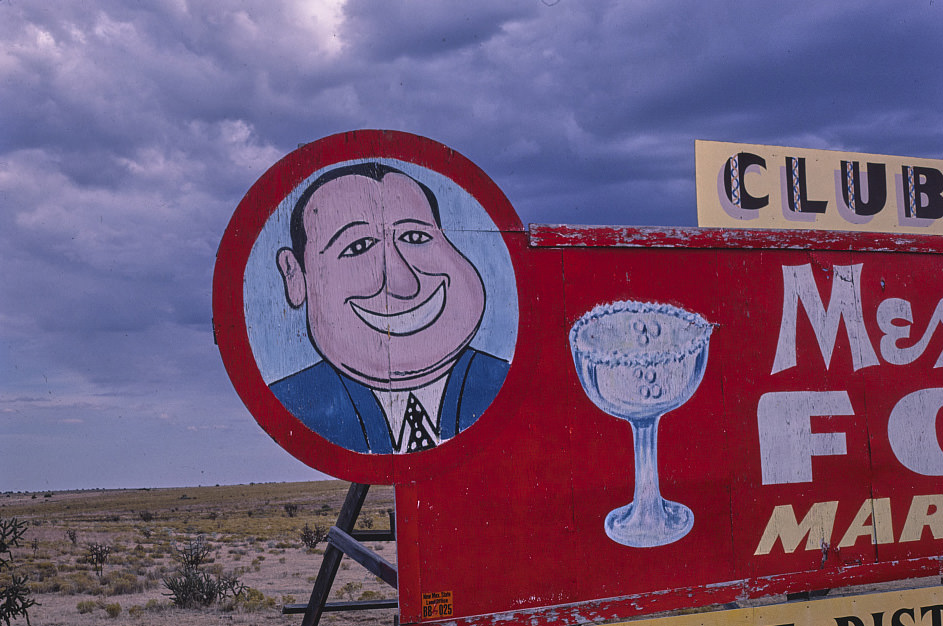 #174 Club Cafe sign near Santa Rosa, Santa Rosa, New Mexico, 1987
