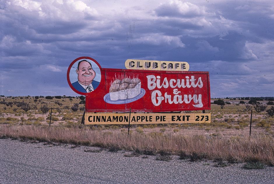 #14 Club Cafe sign near Santa Rosa, Santa Rosa, New Mexico, 1987
