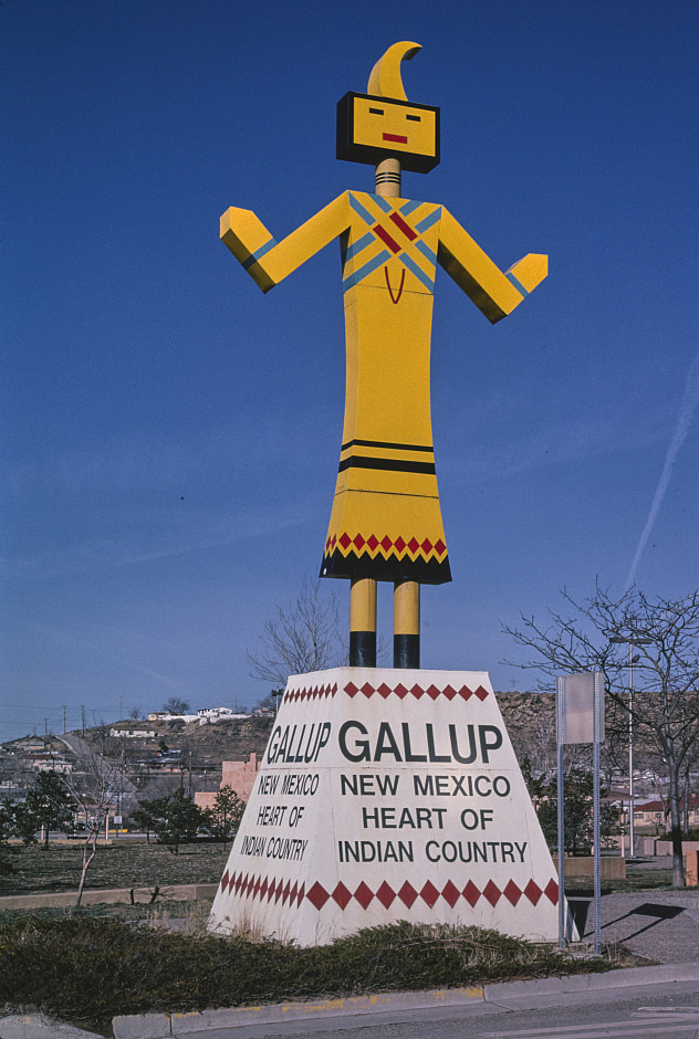 #87 Gallup Kachina sign, Heart of Indian Country, Gallup, New Mexico, 1994