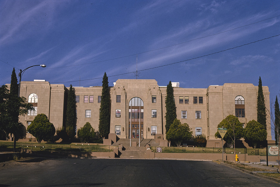 #1 Grant County Courthouse, entire street, Copper Street, Silver City, New Mexico, 1993