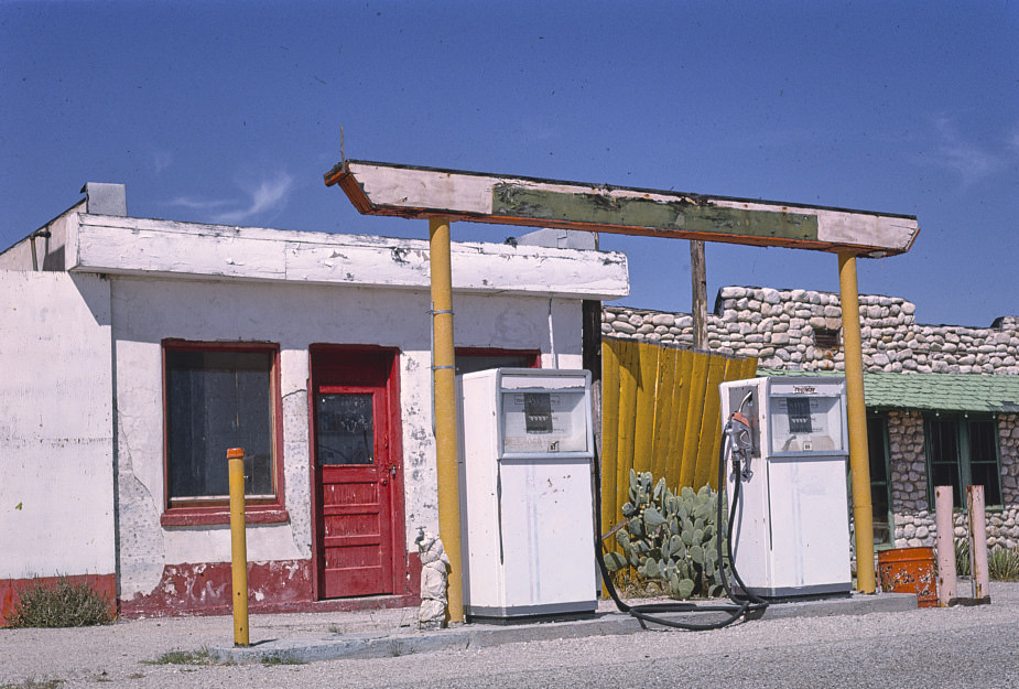 #104 Gas station at Apache Canyon Trading Post, Routes 62 & 180, Whites City, New Mexico, 1993