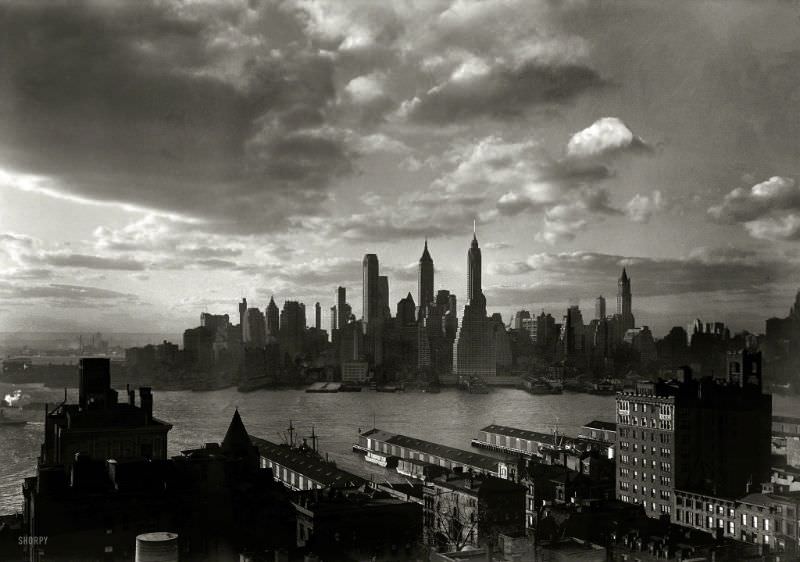 #33 Financial district from Hotel Bossert, New York City, March 15, 1933
