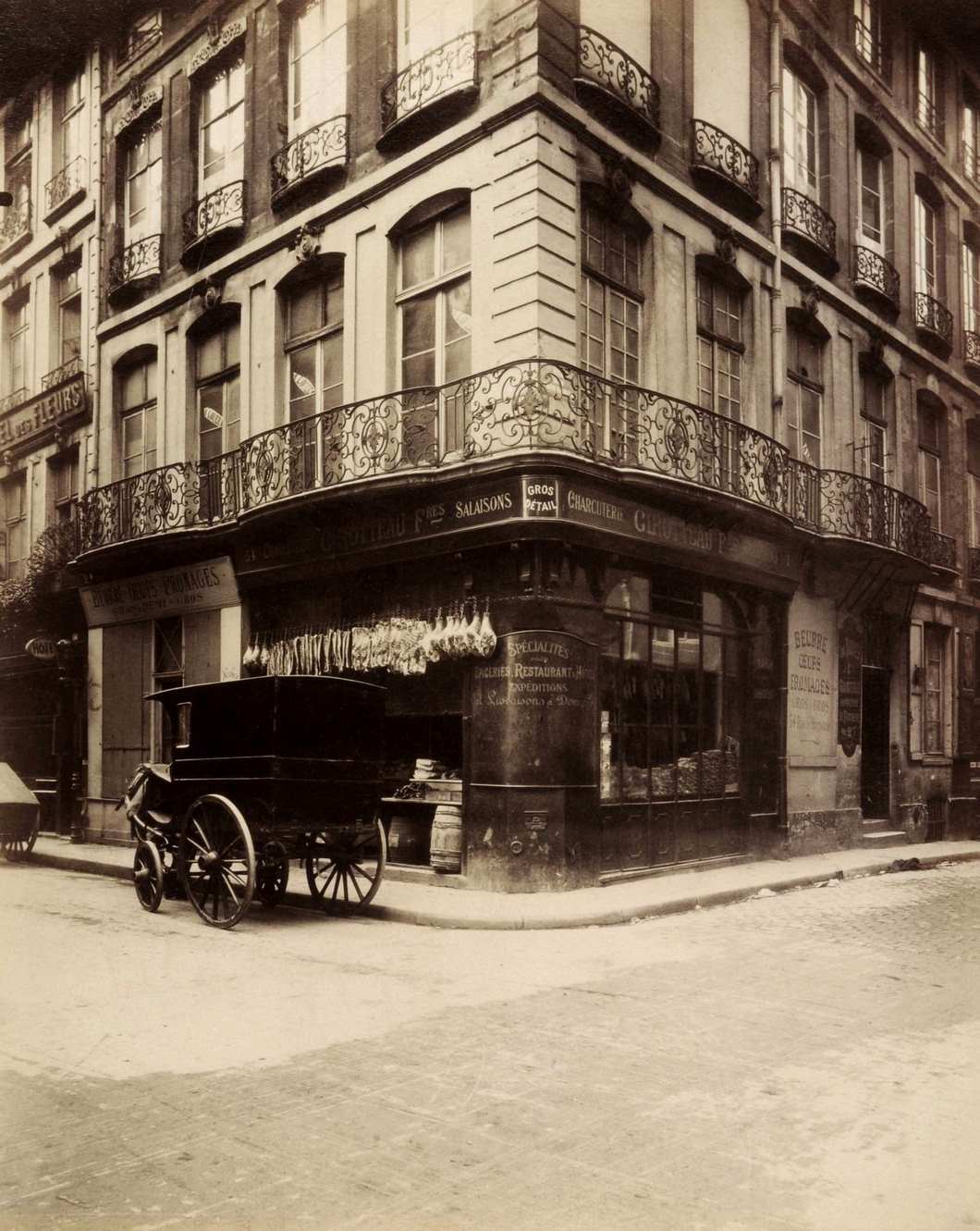 #100 Eugene Atget Angle of Rue des Prouvaires and Rue Saint Honore in Paris (1st arrondissement), 1898
