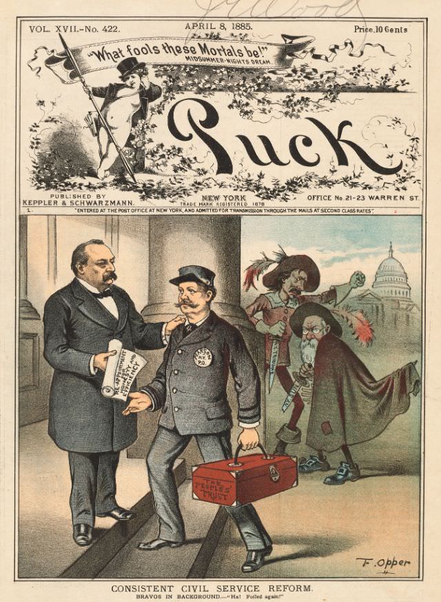 Puck magazine cover, April 8, 1885