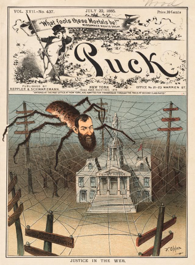 #19 Puck magazine cover, July 22, 1885