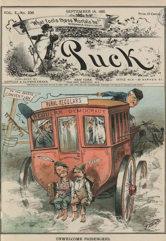 #3 Puck magazine cover, September 14, 1881