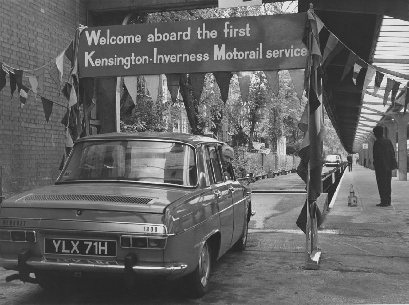#129 Welcome aboard the first Kensington-Inverness Motorail service . Motorail began in 1955 between King’s Cross and Perth, 1960s