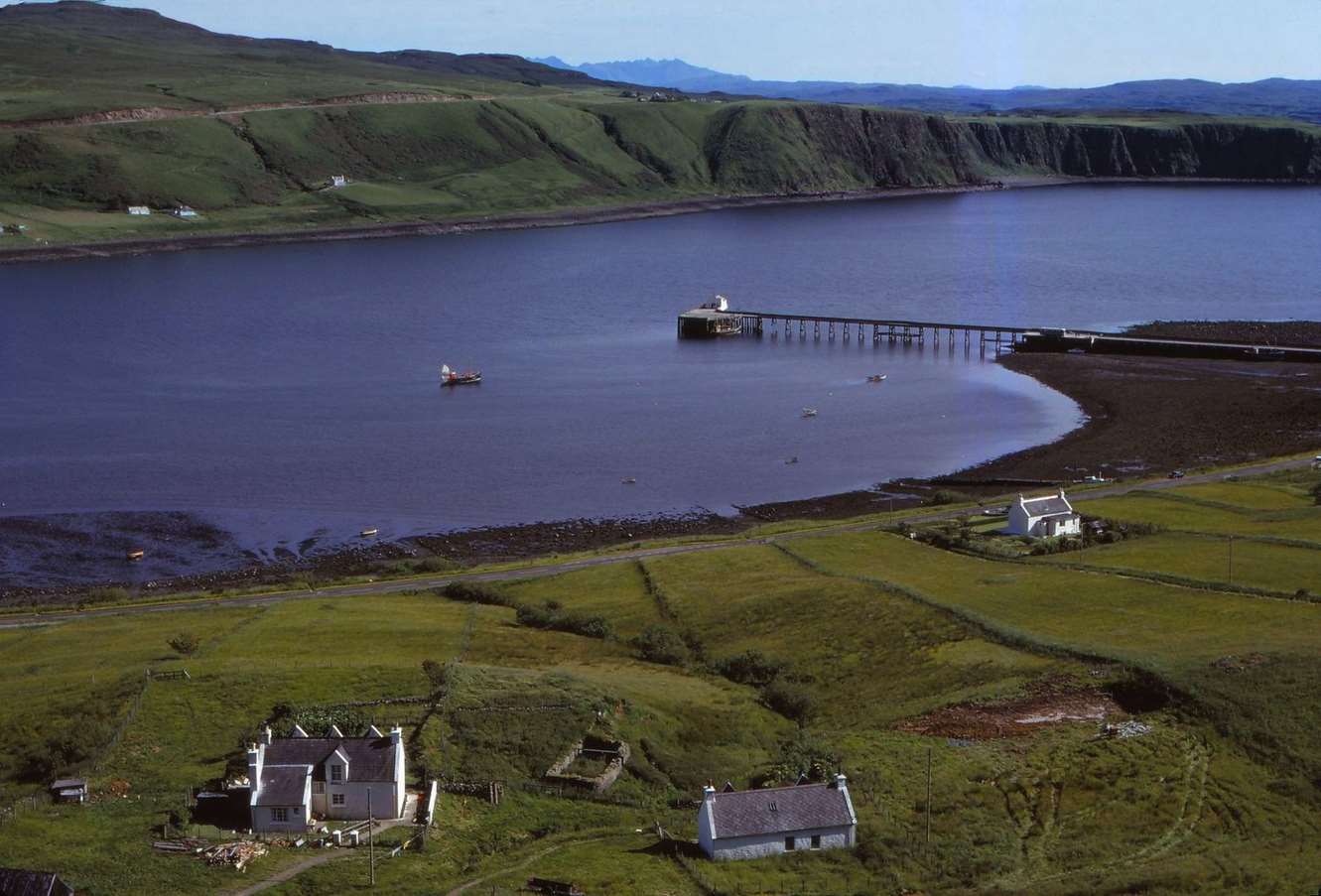 #5 Village of Uig, and Jetty for ferry to outer Hebrides, Isle of Skye, Scotland, 1960s