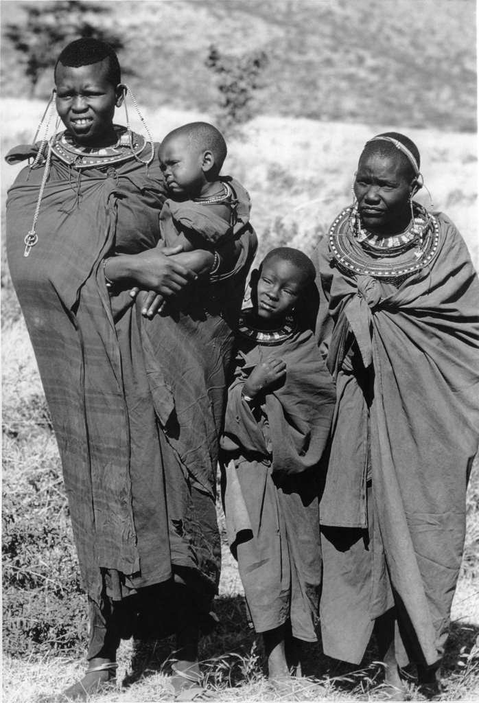 #2 A small group of Masai women and children standing near Ngorongoro Crater, Tanzania.