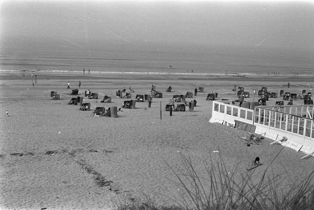 #63 Autumn sun on beach Zandvoort, 1971