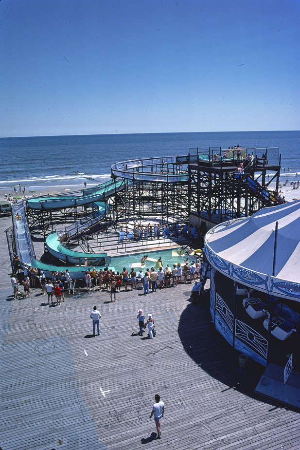 #143 Water slide above Fun Pier, Wildwood, New Jersey, 1978