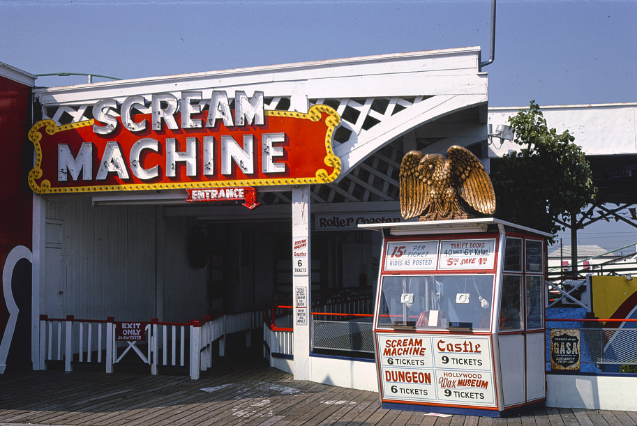 #28 Scream ticket booth, Wildwood, New Jersey, 1978