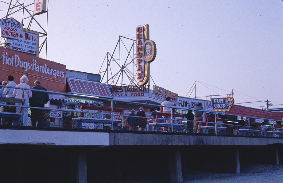 #38 Boardwalk at dusk, Wildwood, New Jersey, 1978