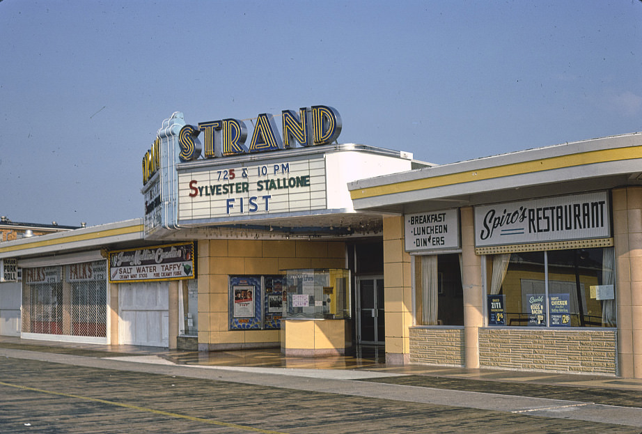 #112 Strand Theater, angle 1, Boardwalk, Wildwood, New Jersey, 1978