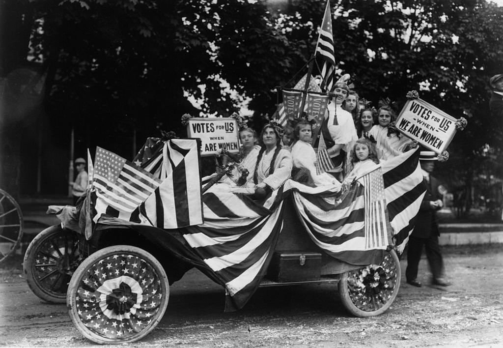 #52 A car taking part in a Women’s Suffrage parade, 1913