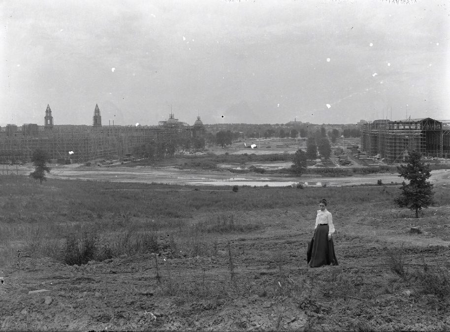 #35 Woman Standing in Front of World Fair Construction, 1904