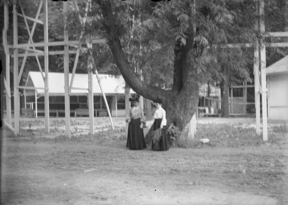 #204 Two Women Standing by a Tree, 1903