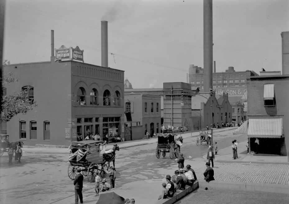 #208 Horse-Drawn Carriages in Downtown Saint Louis, 1901
