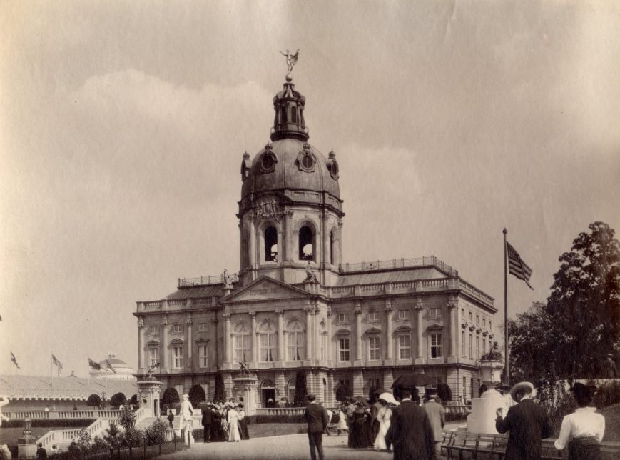 #101 The German Pavilion at the 1904 World’s Fair in St. Louis, 1906. This pavilion was best known for its bells which could be heard from a great distance.