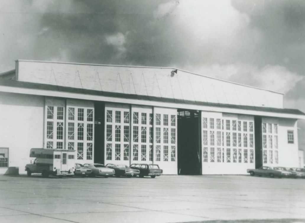 #40 Building T-407 at the Bergstrom Air Force Base, before the fire that destroyed it, 1974