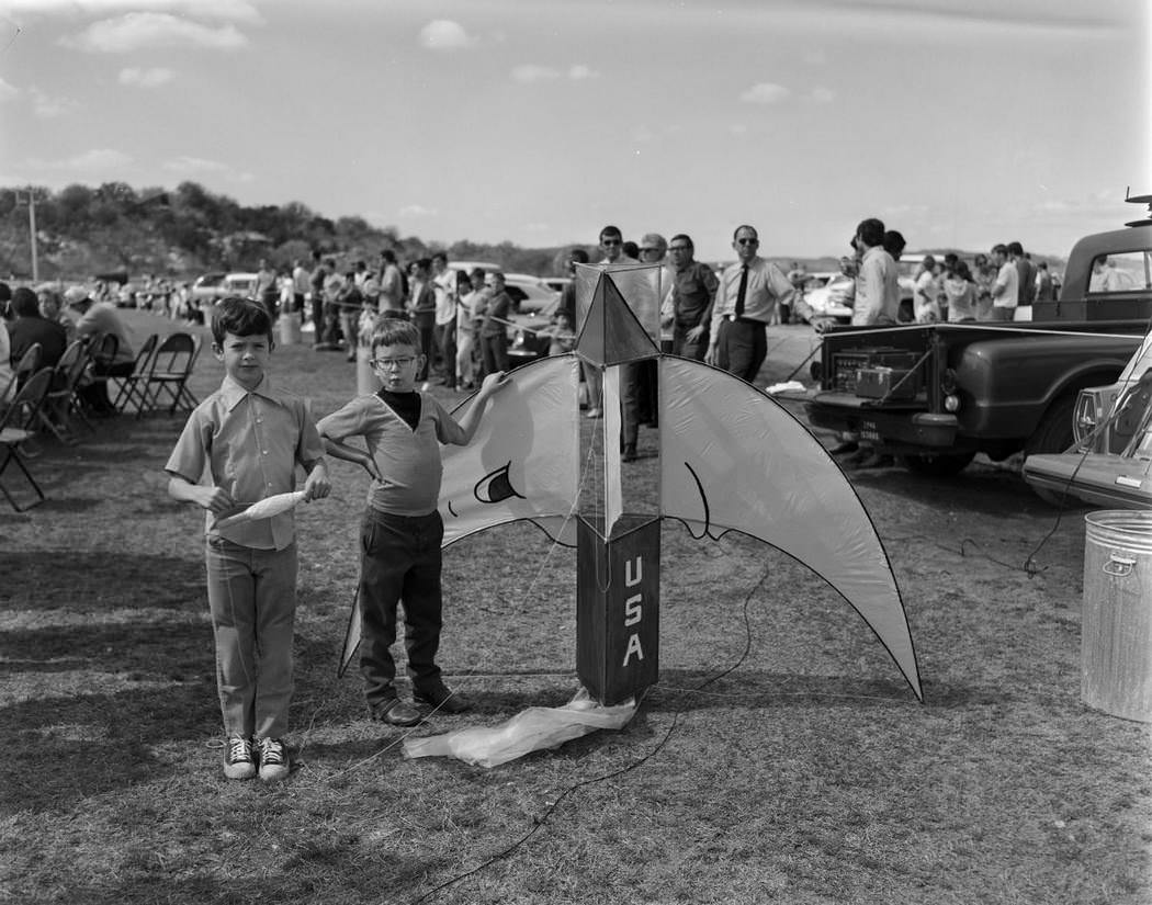 #26 Children at Zilker Park Kite Tournament, 1970.