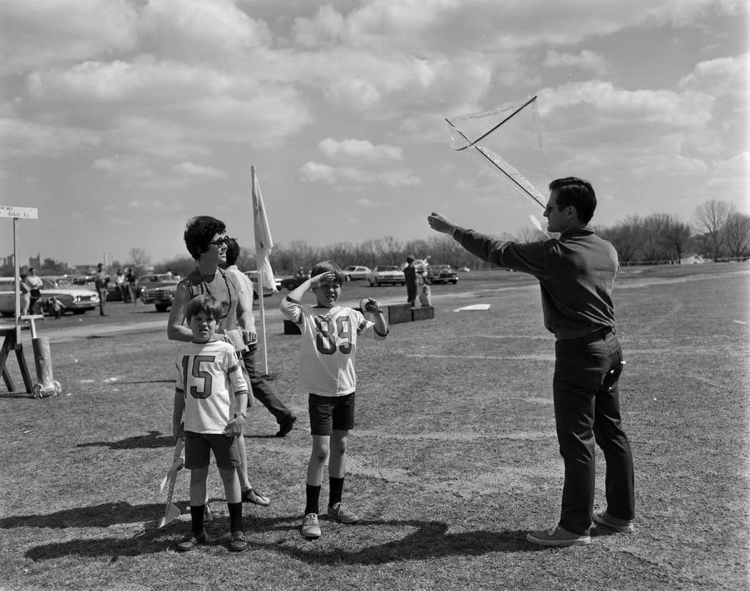 #46 Kite Tourney in Zilker Park, 1970.